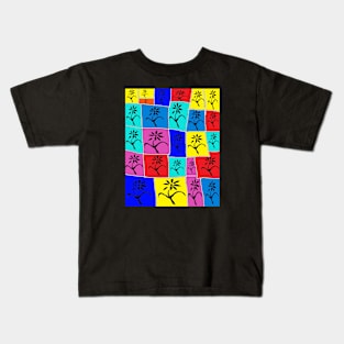 Flowers Rainbow Pop Art 23 By LowEndGraphics Kids T-Shirt